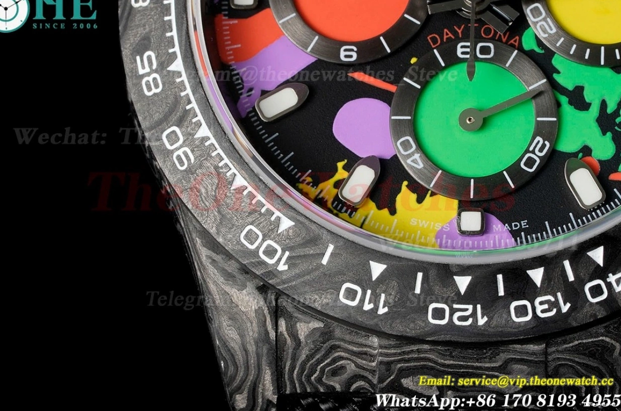 Daytona QF Dial DIW NY Graffiti Carbon SA4130 Colorful 40mm 0416